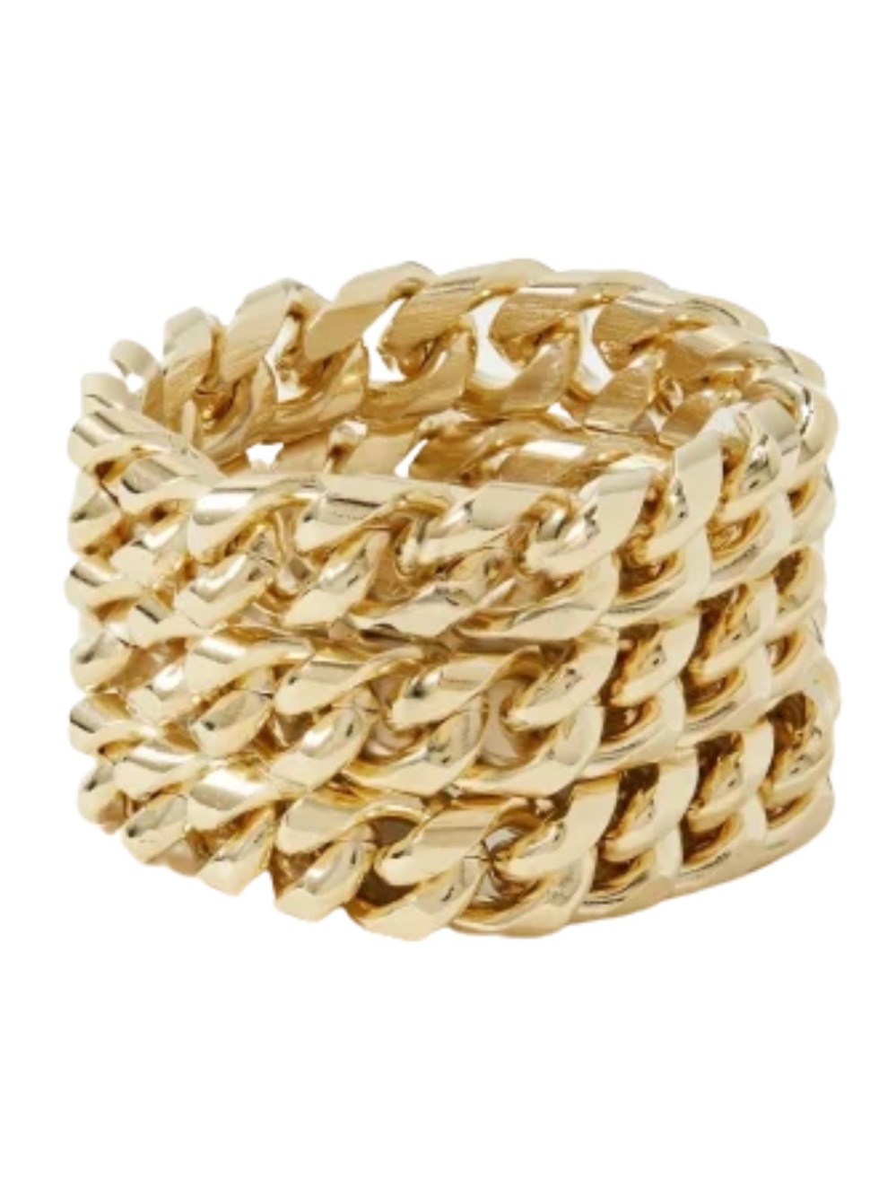 Jennifer Fisher Triple XXS Dean Ring Size 9 Gold Plated